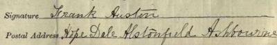 Signature on 1911 Census Return