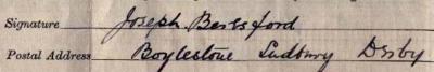 Signature on 1911 Census Return