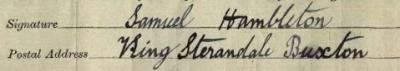 Signature on 1911 Census Return