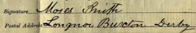 Signature on 1911 Census Return