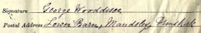 Signature on 1911 Census Return