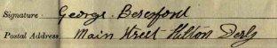 Signature on 1911 Census Return