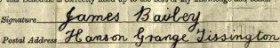 Signature on 1911 Census Return (2)