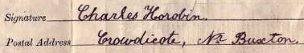 Signature on 1911 Census Return