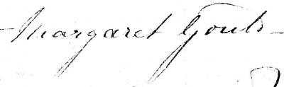 Margaret Gould signature 1834