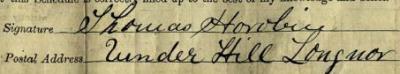 Signature on 1911 Census Return