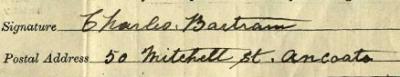 Signature on 1911 Census Return