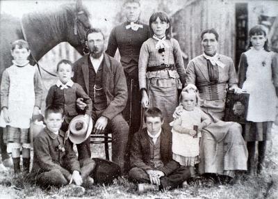 William Francis Phillips and his family in about 1890