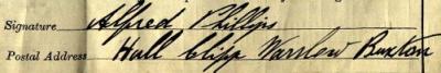 Signature on 1911 Census Return