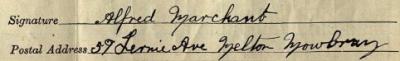 Signature on 1911 Census Return