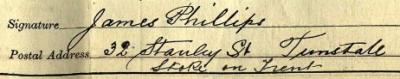 Signature on 1911 Census Return