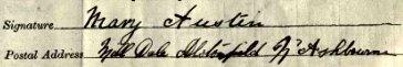 Signature on the 1911 Census Return
