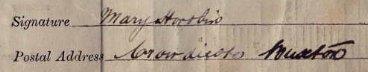 Signature on 1911 Census Return