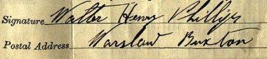 Signature on 1911 Census Return