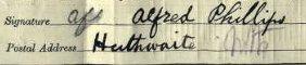 Signature on 1911 Census Return