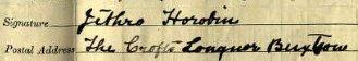 Signature on the 1911 Census Return